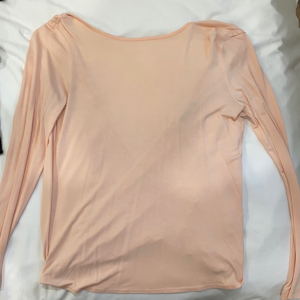 Light Peach Open back Shirt